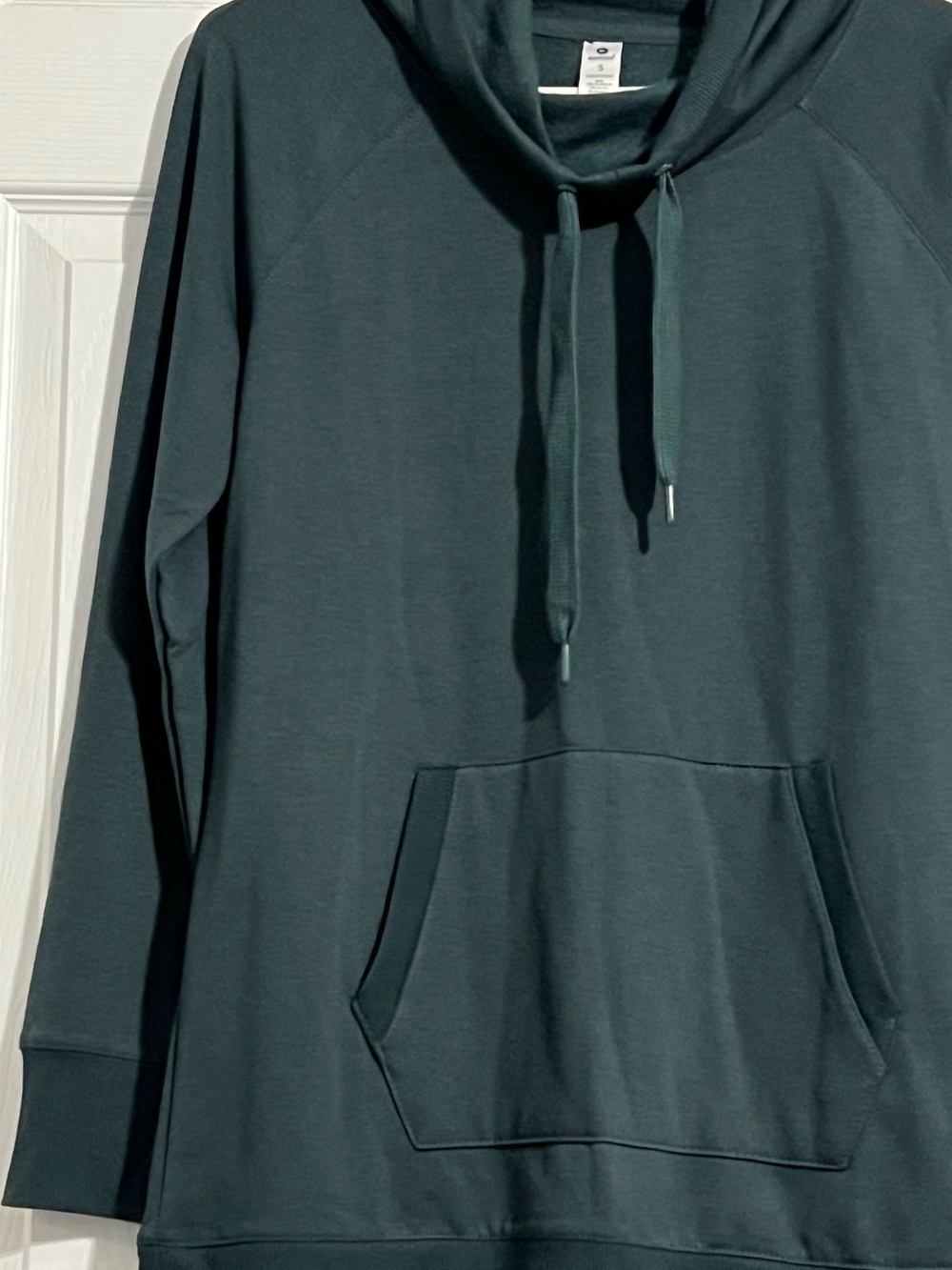 #715 women’s Hooded Pullover Sweatshirt - Dark Green - Picture 2 of 6